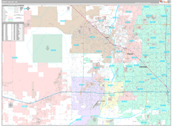 West Valley Metro Area Wall Map Premium Style 2024